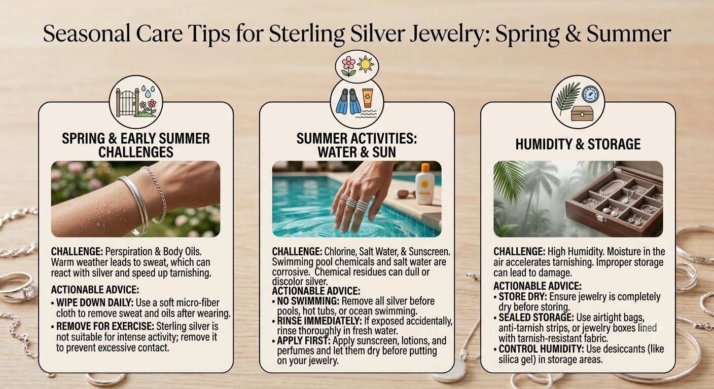 seasonal care tips for sterling silver spring winter